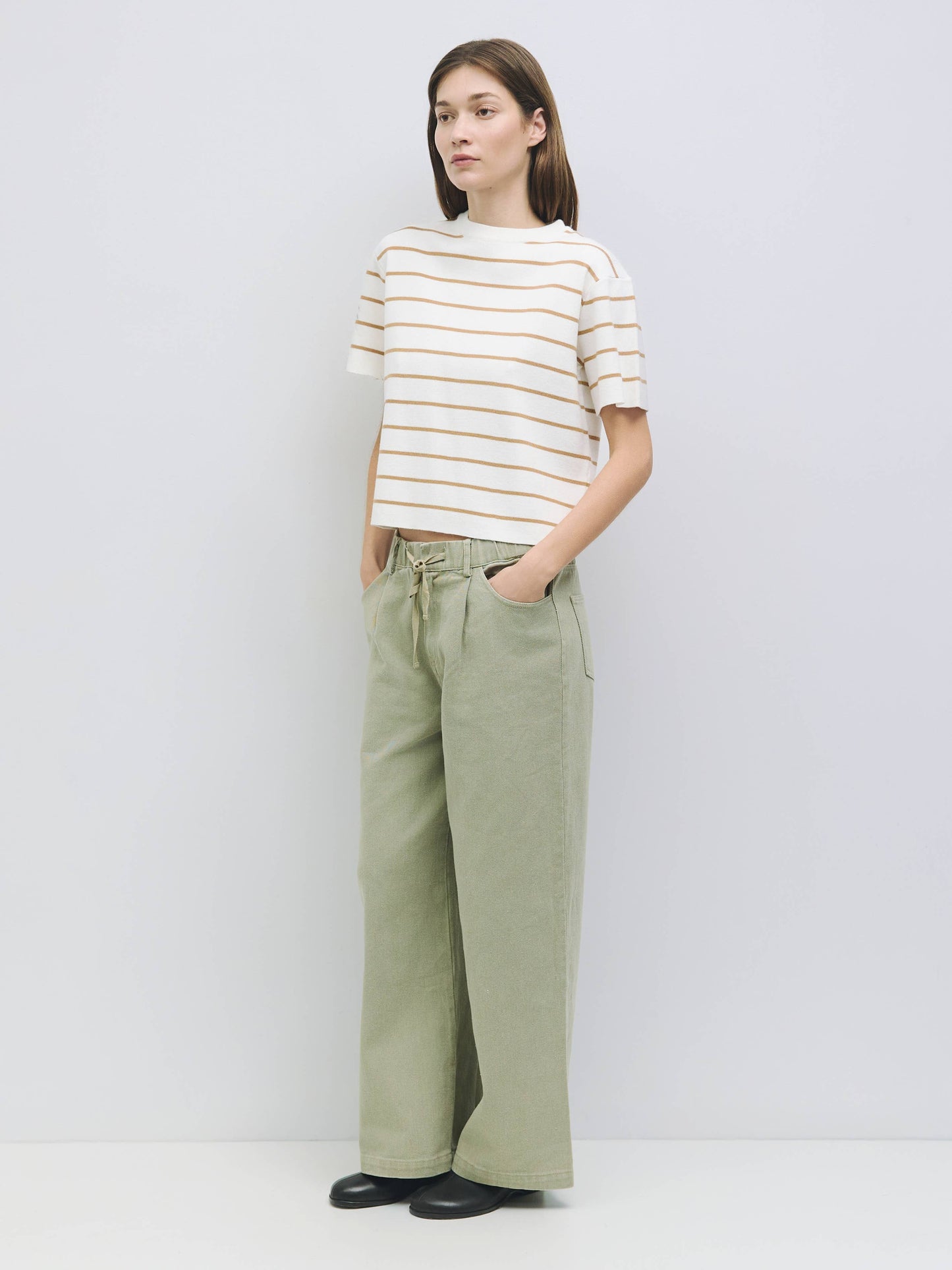 The Sade Top | Striped Boxy T-Shirt - Luxe EQ