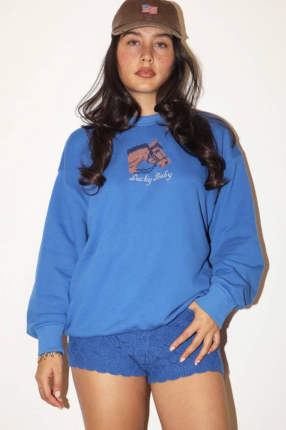 Lucky Baby Graphic Crewneck Sweatshirt