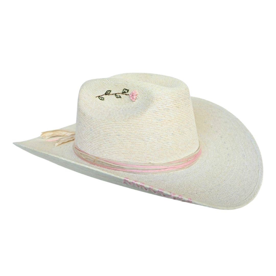 Giuliana Straw Cowboy Crown Hat - Luxe EQ