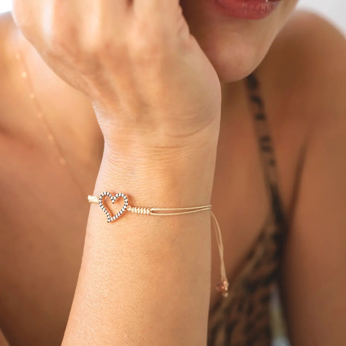 Atelier Petites Pierres Pure Heart Cord Bracelet - Luxe EQ