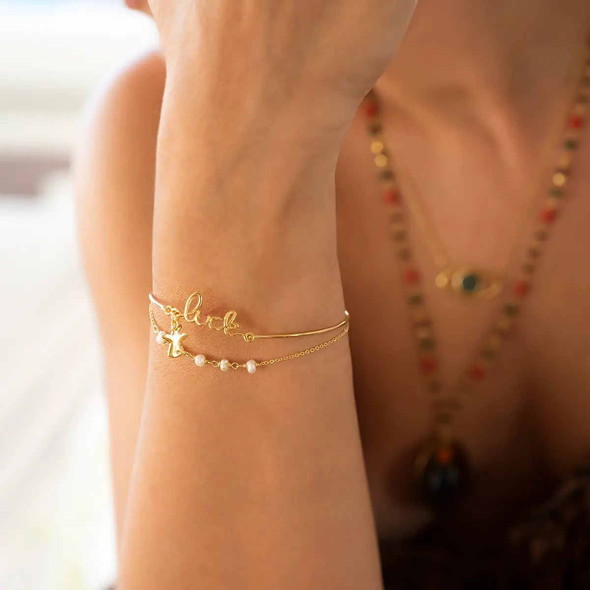 Atelier Petites Pierres Luck Script Bracelet - Luxe EQ