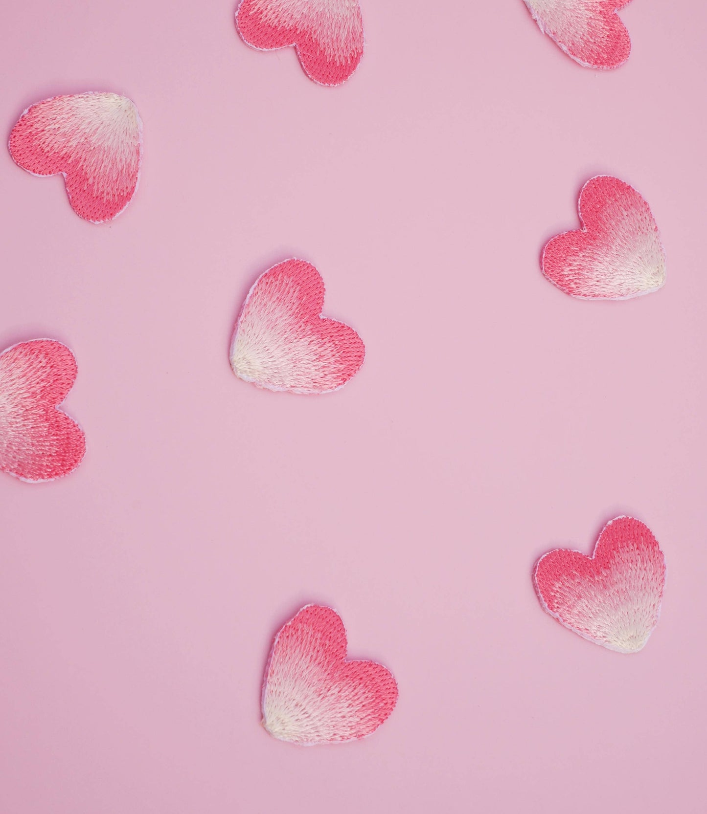 Mini Heart Grenadine Iron-On Patch