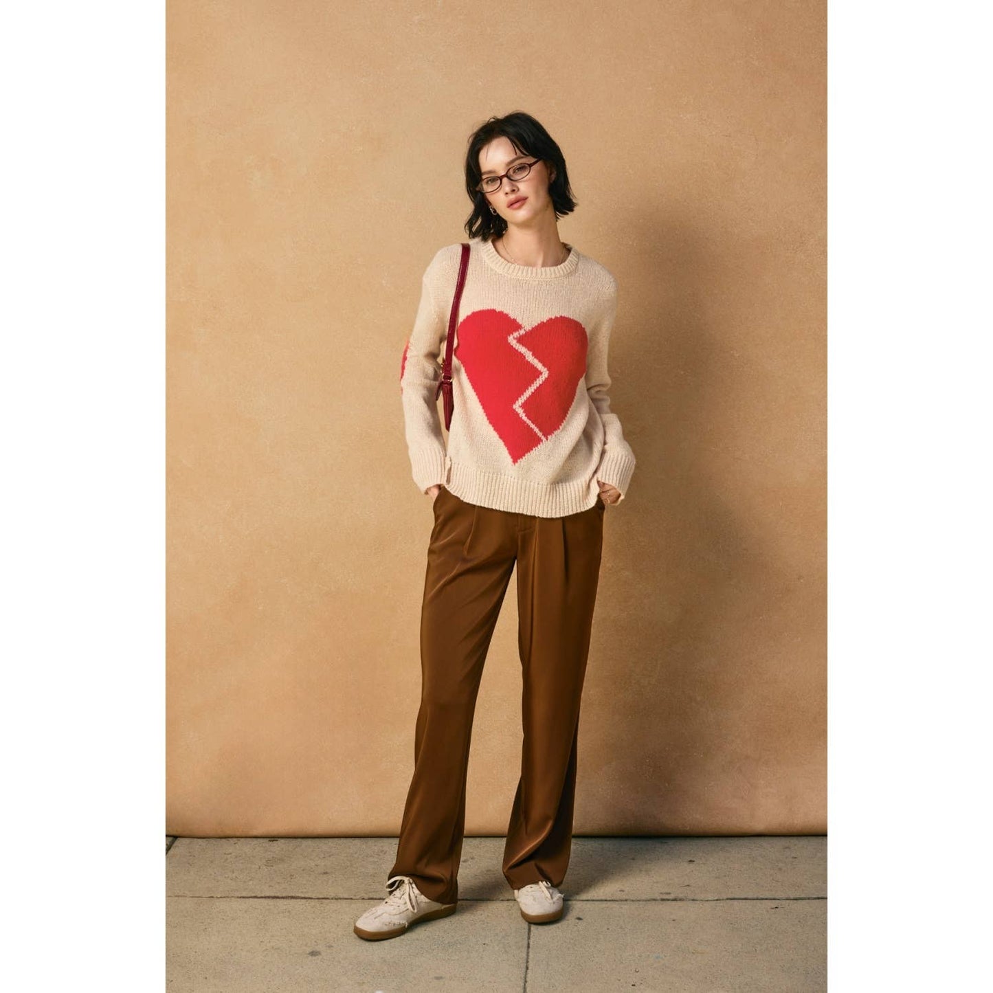 Broken Heart Relaxed Sweater - Luxe EQ