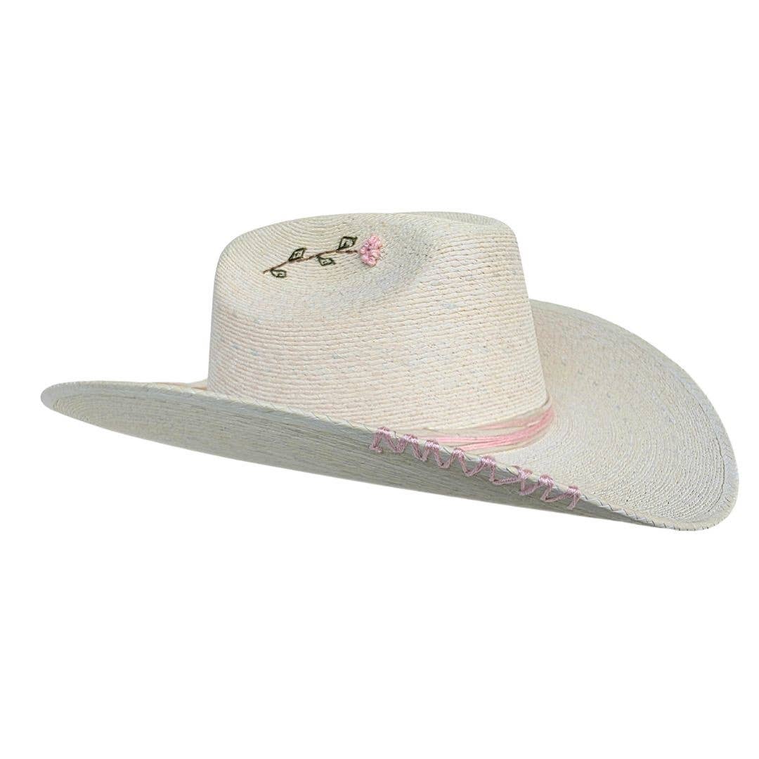 Giuliana Straw Cowboy Crown Hat - Luxe EQ