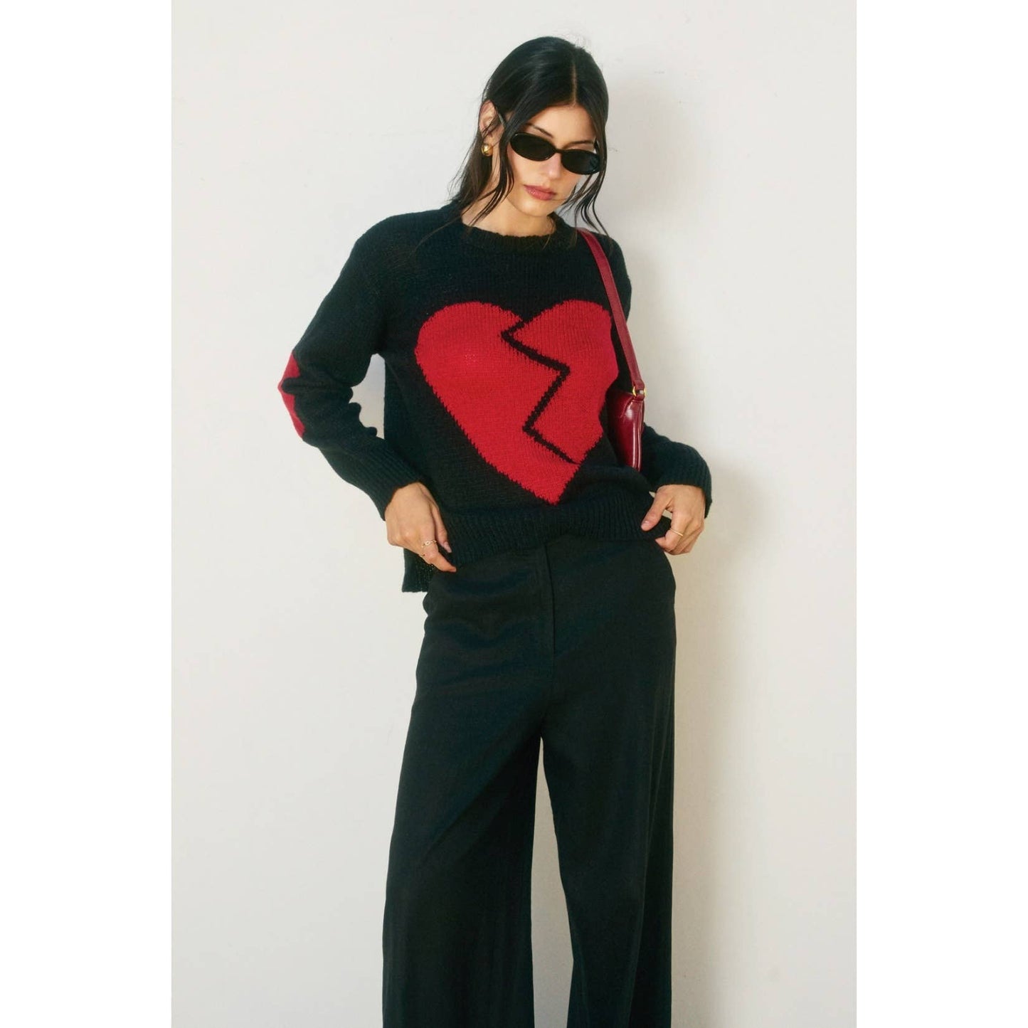 Broken Heart Relaxed Sweater - Luxe EQ