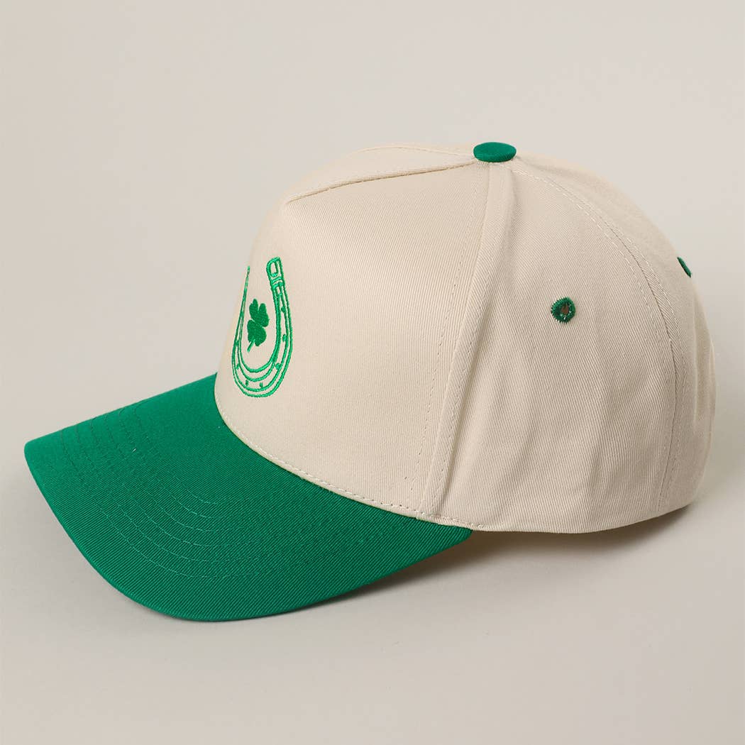 Horseshoe Clover Luck Embroidery Trucker Hat - Luxe EQ