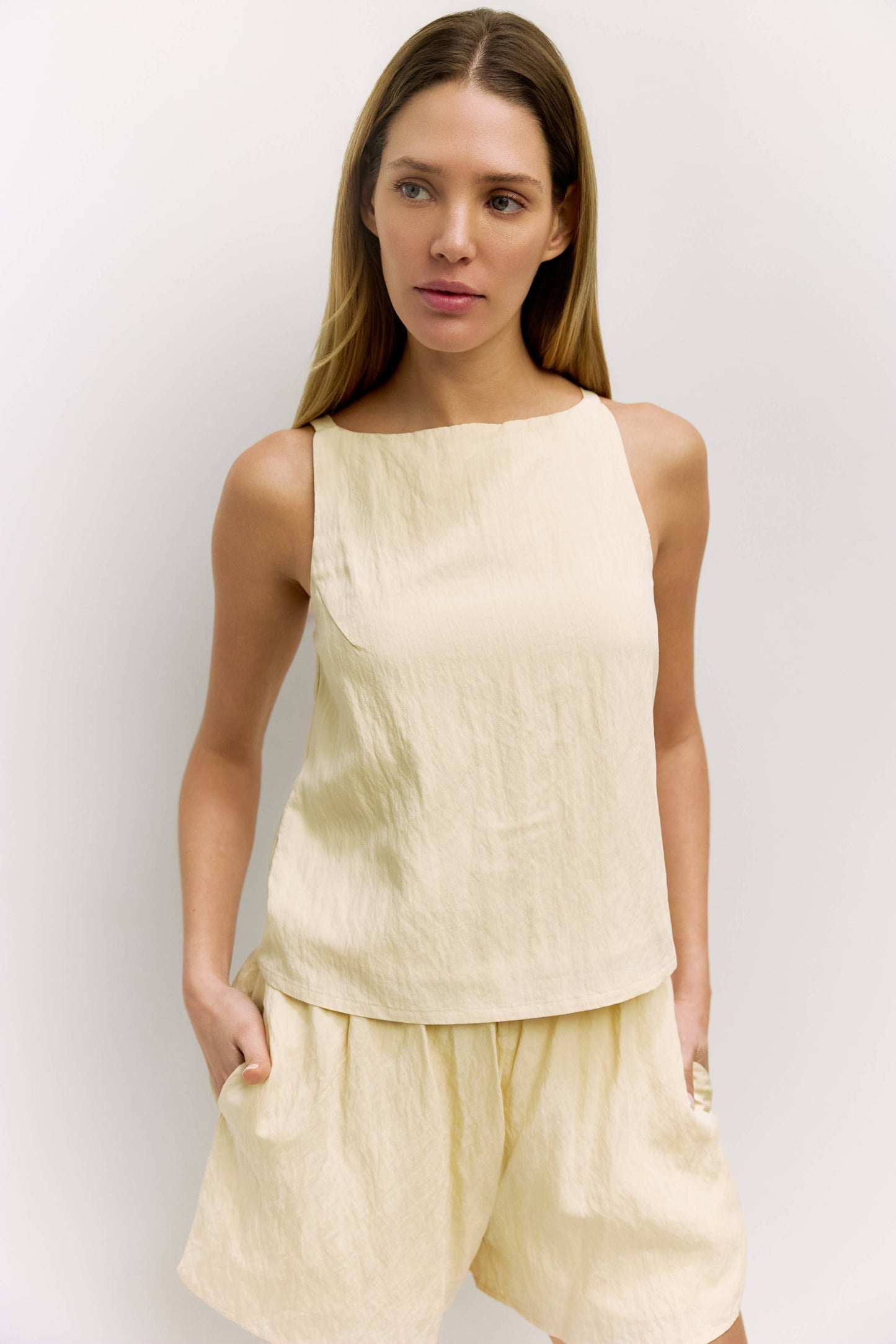 The Piper Top | Tencel Boatneck Tank Top - Luxe EQ