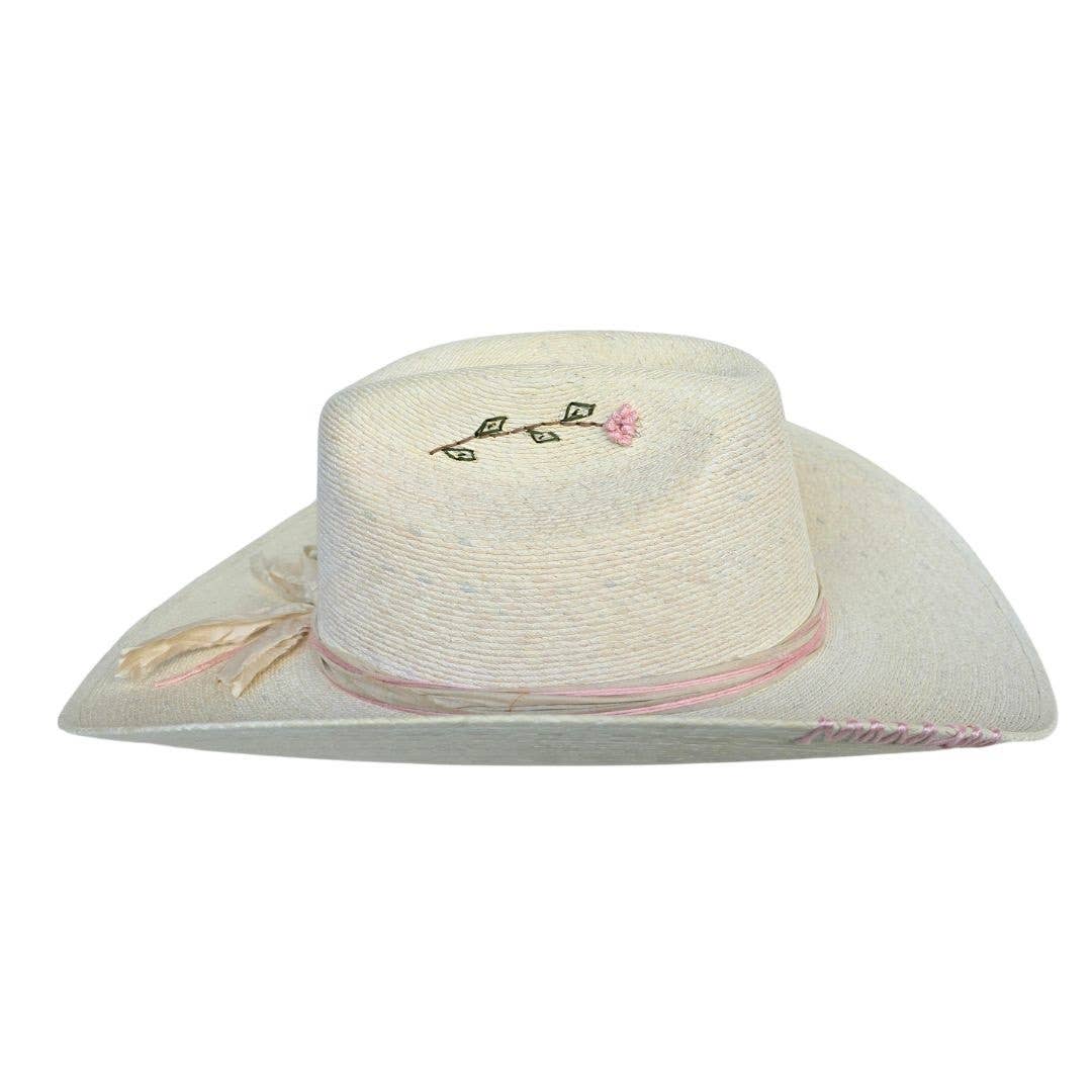Giuliana Straw Cowboy Crown Hat - Luxe EQ