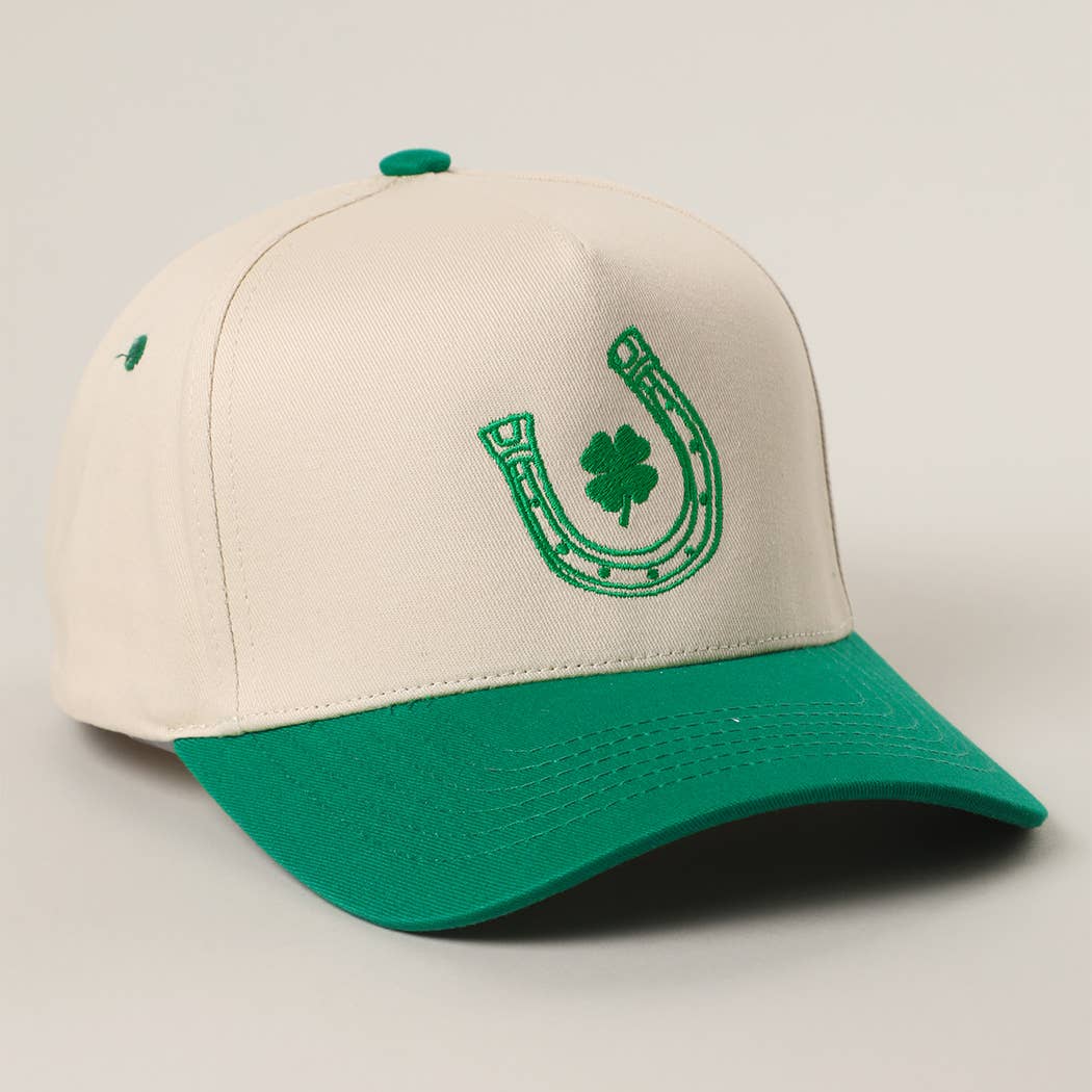 Horseshoe Clover Luck Embroidery Trucker Hat - Luxe EQ