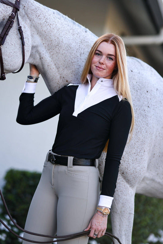 Amelie Show Shirt | Black - Luxe EQ