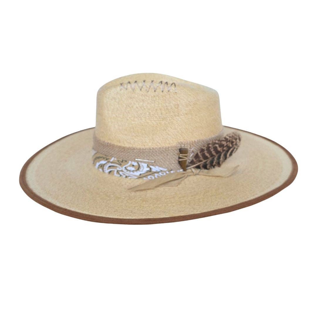 Steve  Straw Western Crown Hat