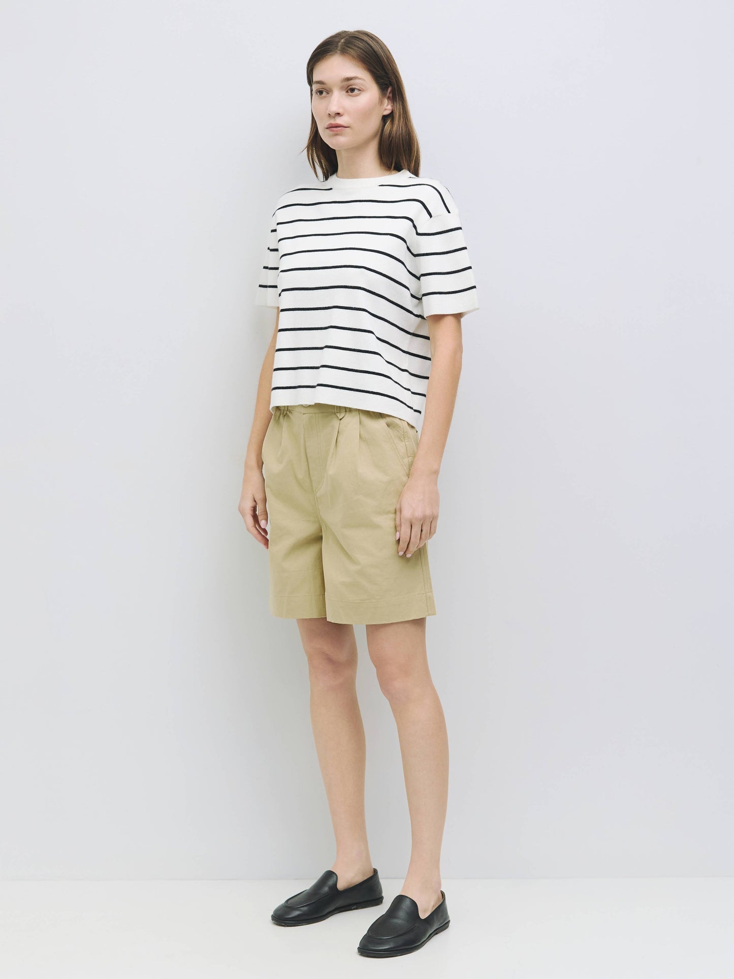 The Sade Top | Striped Boxy T-Shirt - Luxe EQ