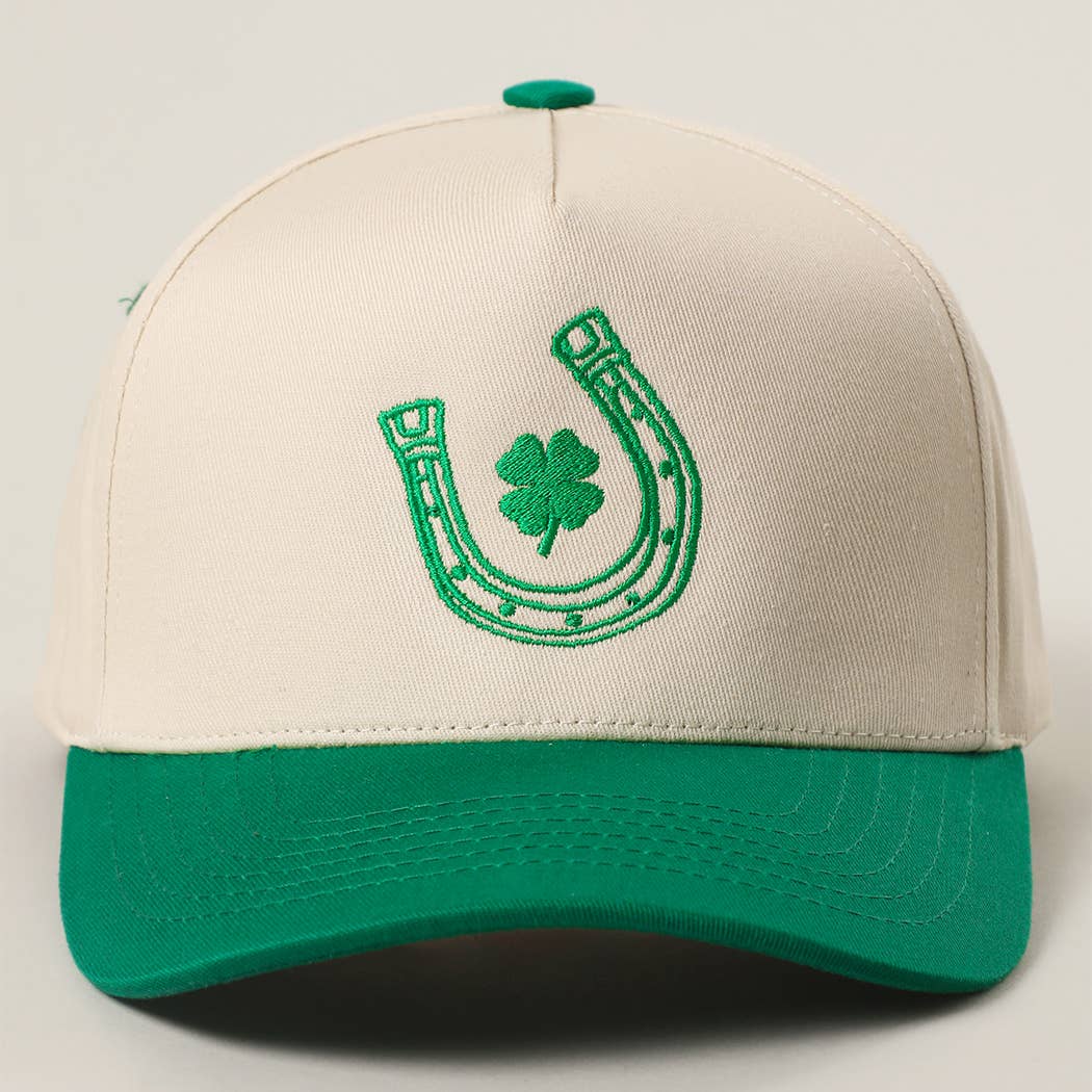 Horseshoe Clover Luck Embroidery Trucker Hat - Luxe EQ