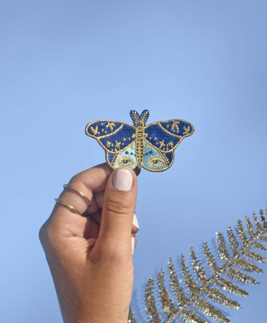 Golden Butterfly Iron-On Patch