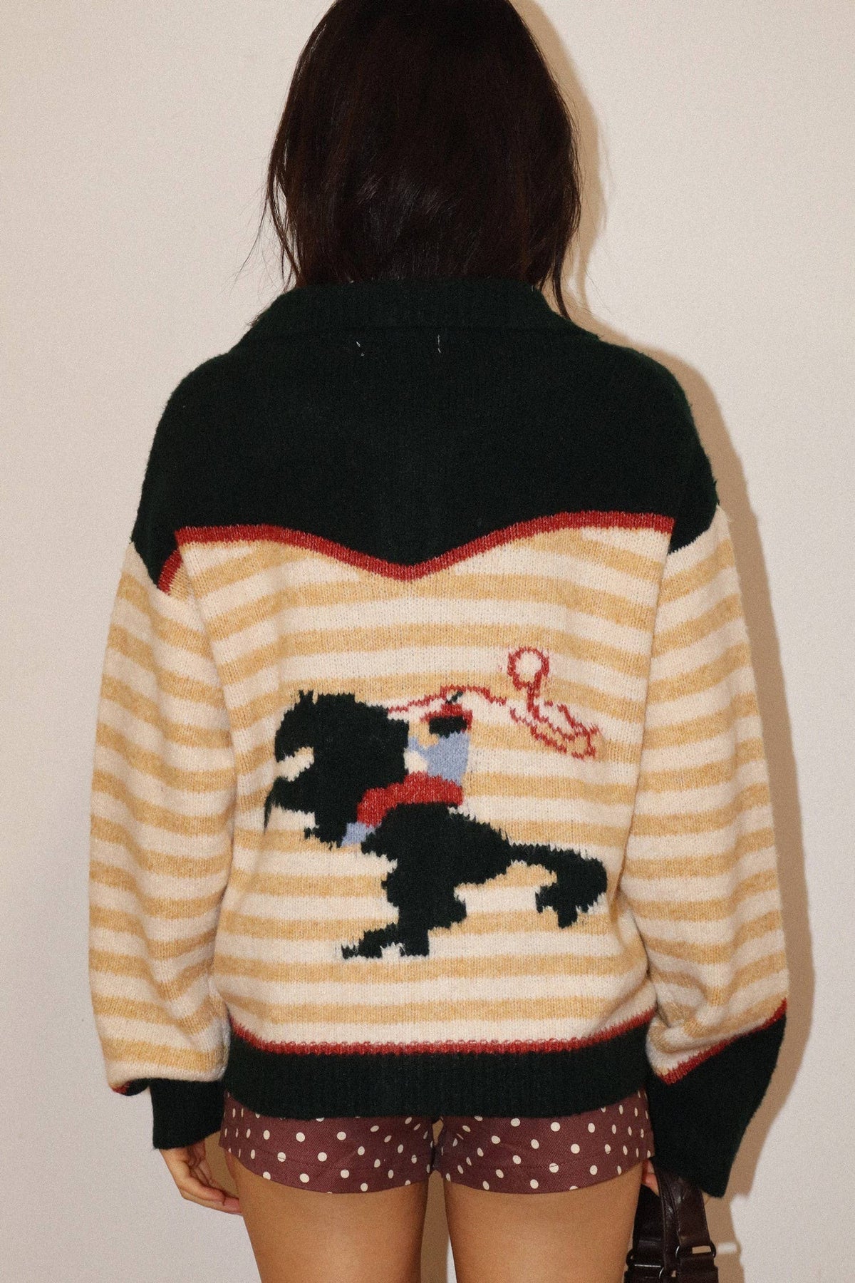 Stripe Zip Knit Sweater
