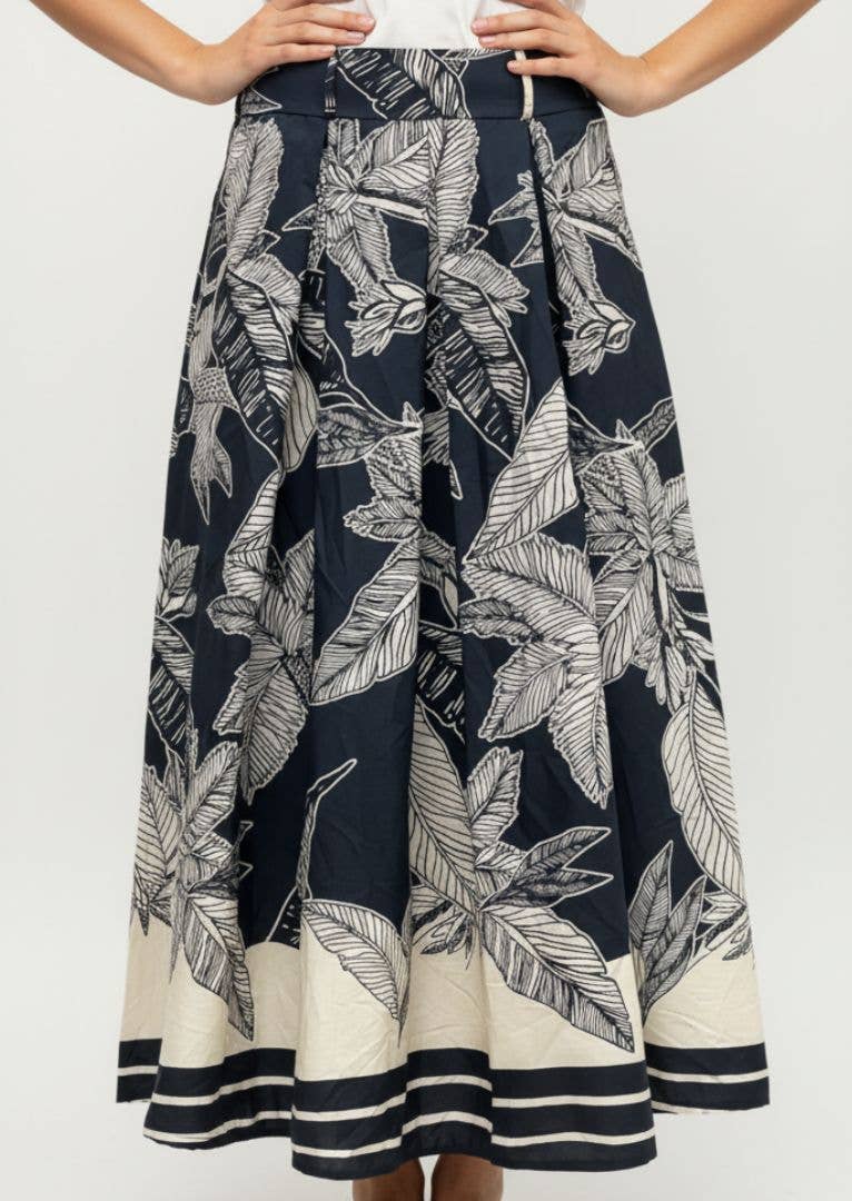 Hazel Printed Cotton Maxi Skirt