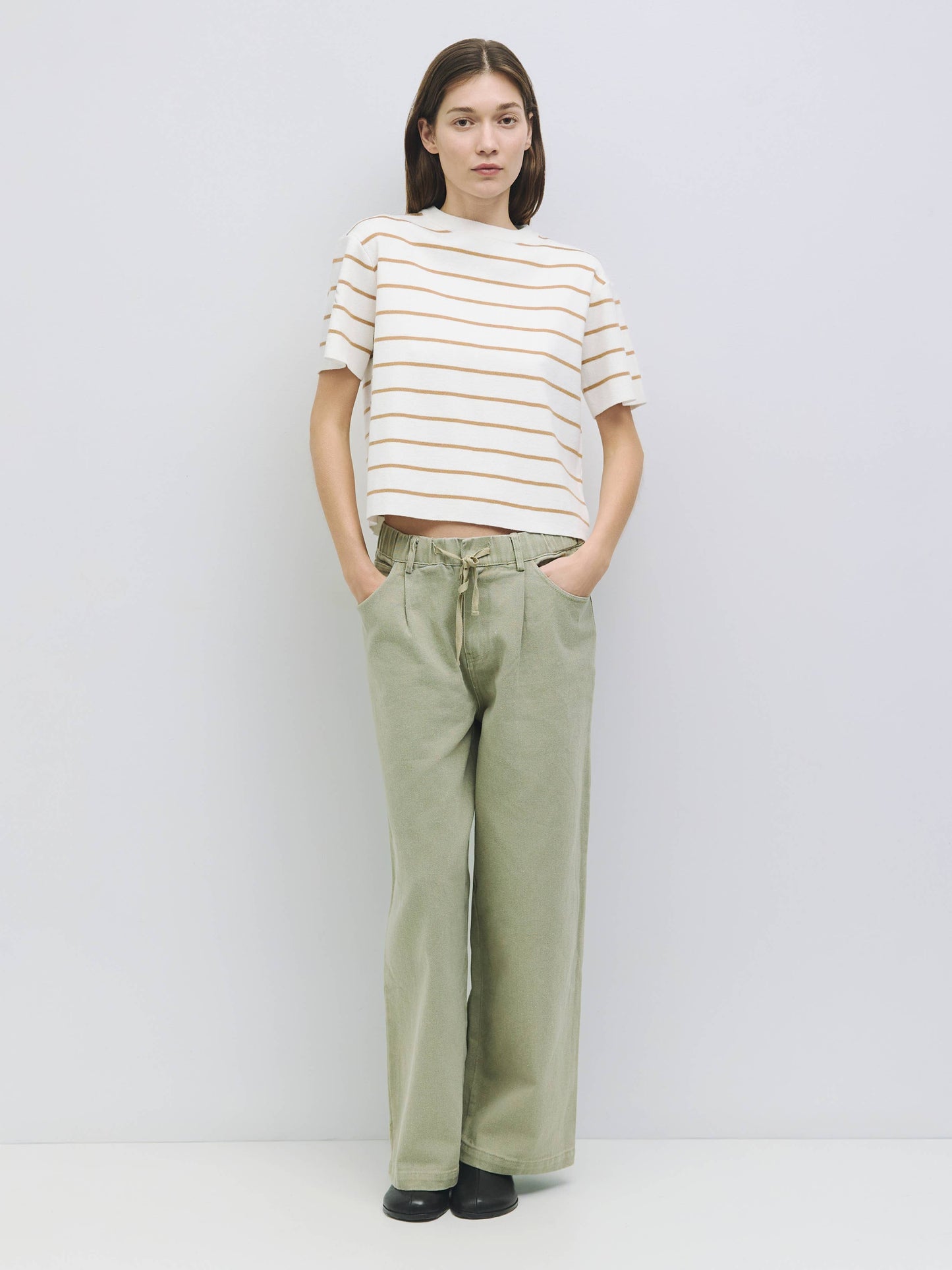 The Sade Top | Striped Boxy T-Shirt - Luxe EQ