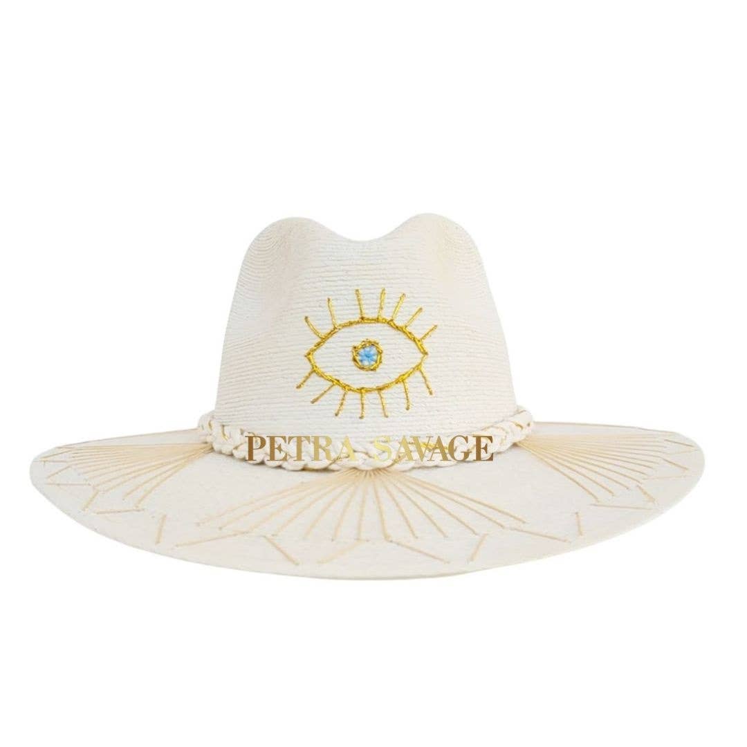 The Eye Straw Indiana Crown Hat - Luxe EQ
