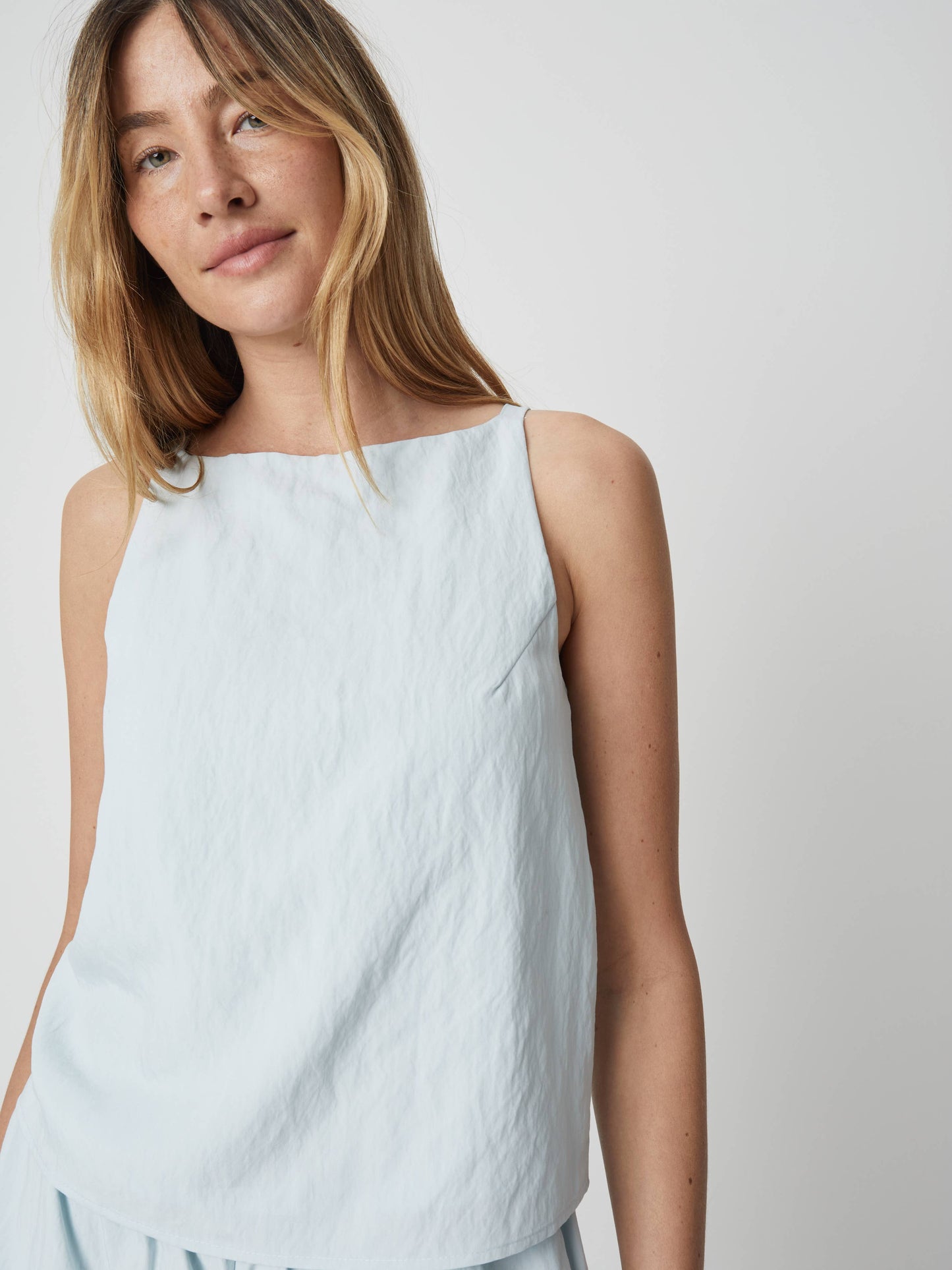 The Piper Top | Tencel Boatneck Tank Top - Luxe EQ