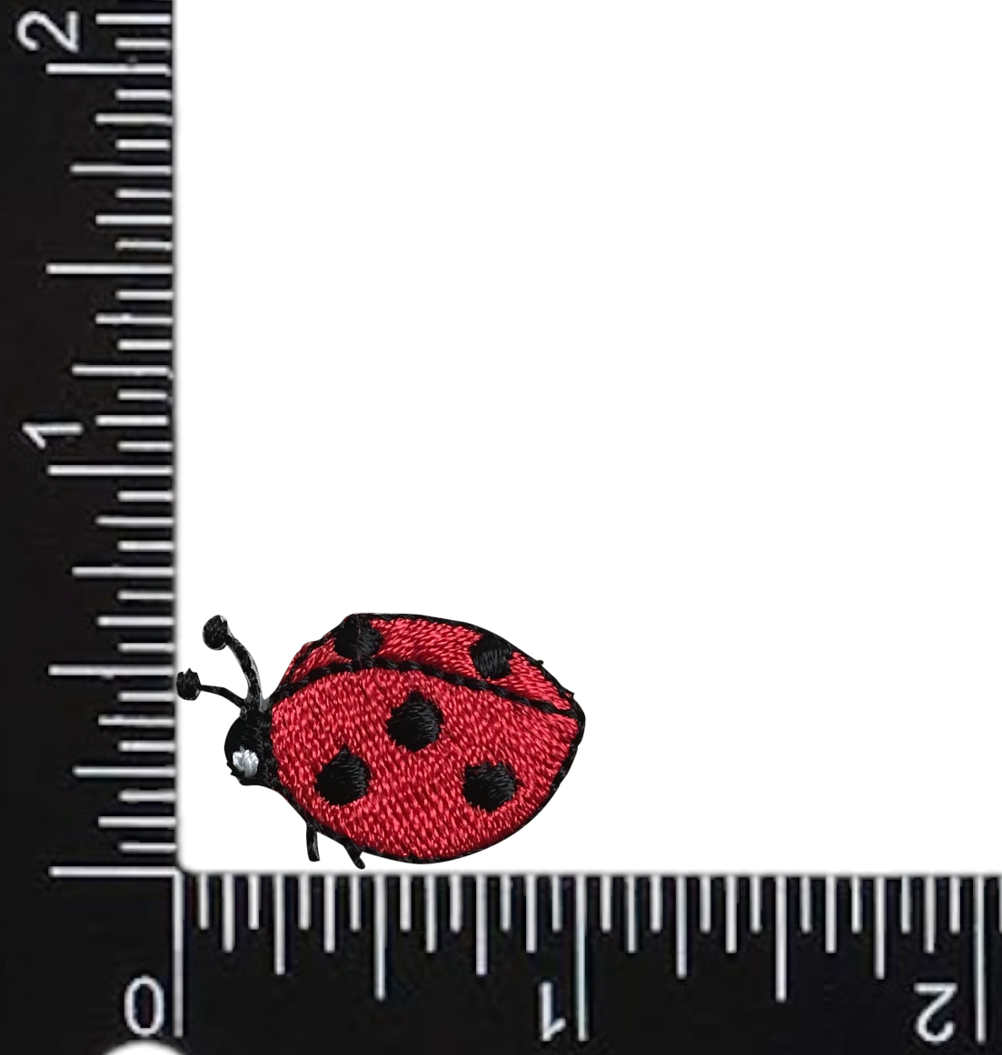 Set of 3, Mini Ladybug - Red/Black - Iron on Patch