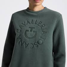 Cavalleria Toscana FED134_PA091 WOMEN'S FLEECE CREW NECK SWEATSHIRT - Luxe EQ