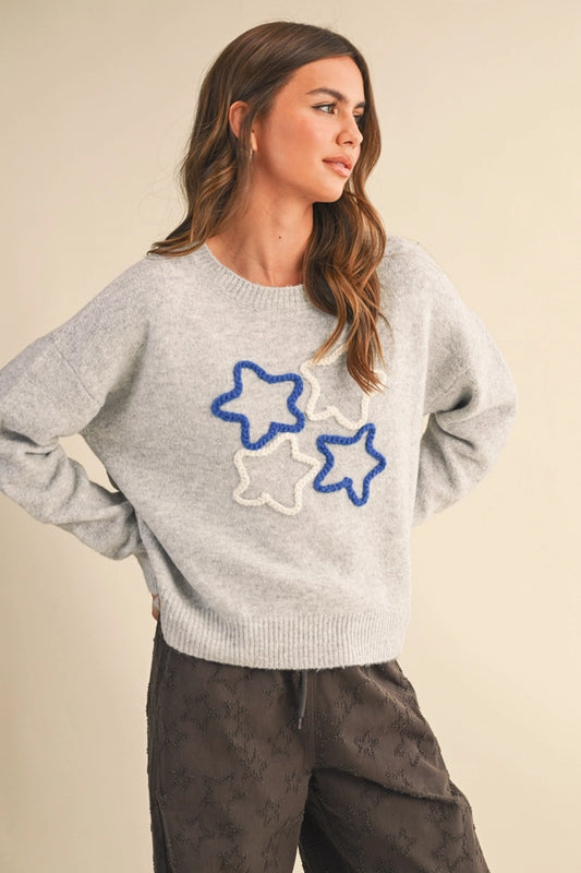 Klesis Embroidered Star Sweater - Luxe EQ