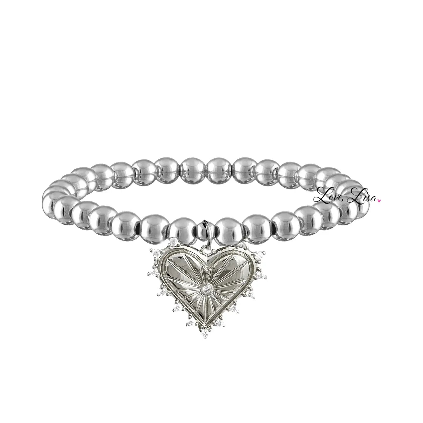 LOVE, LISA Stretch Bead and charm bracelet - Luxe EQ