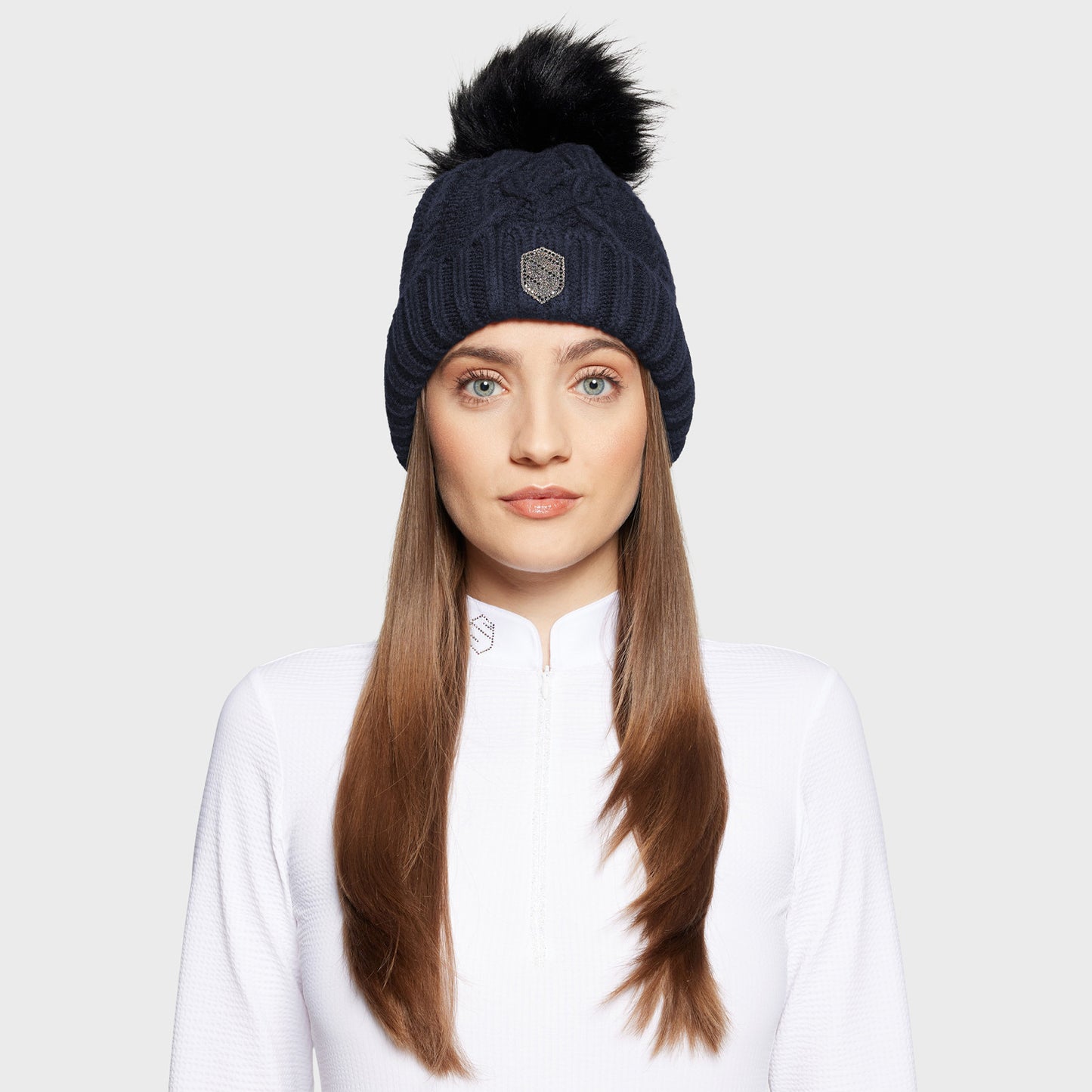Samshield Nora Crystal Beanie with Pompom - Luxe EQ