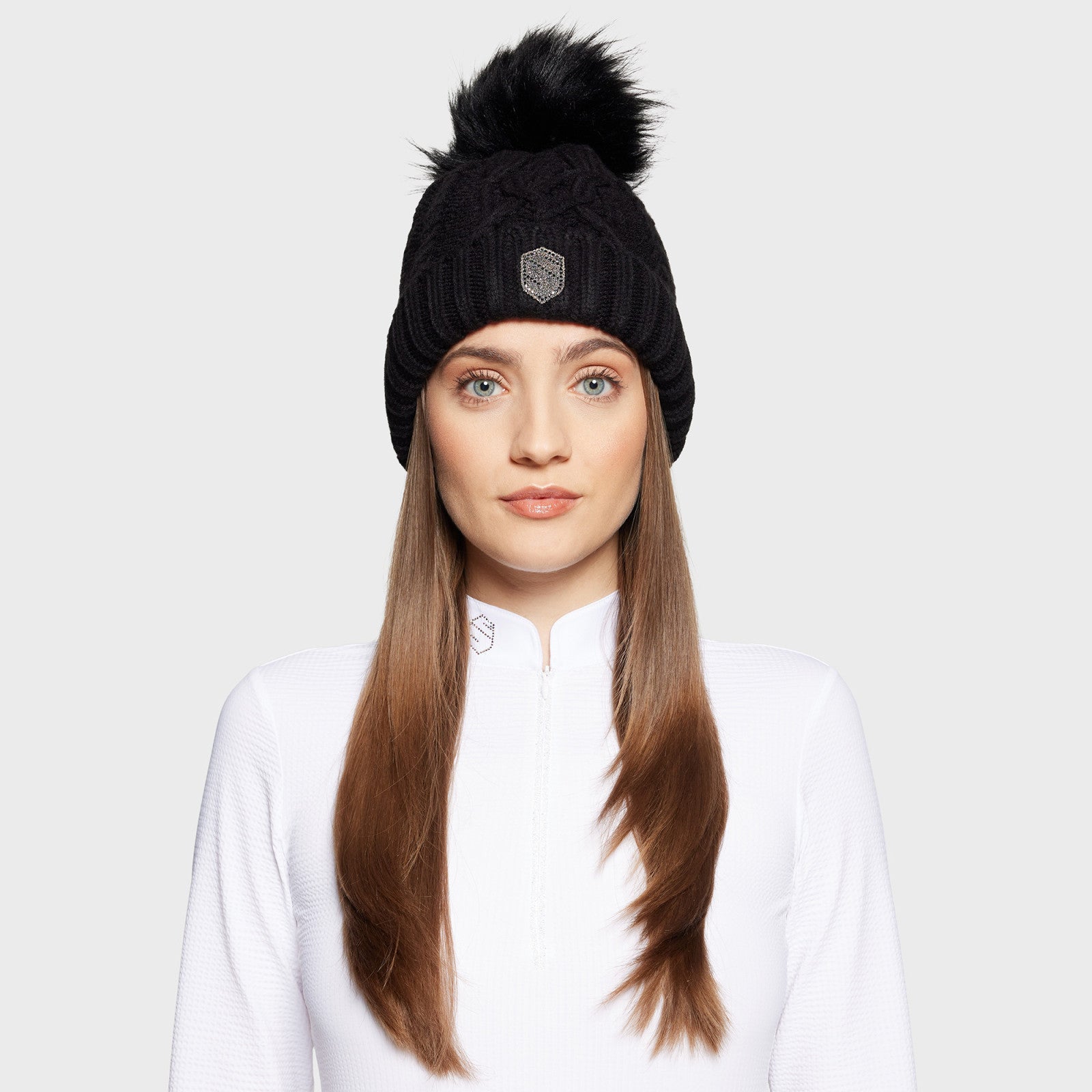 Samshield Nora Crystal Beanie with Pompom - Luxe EQ