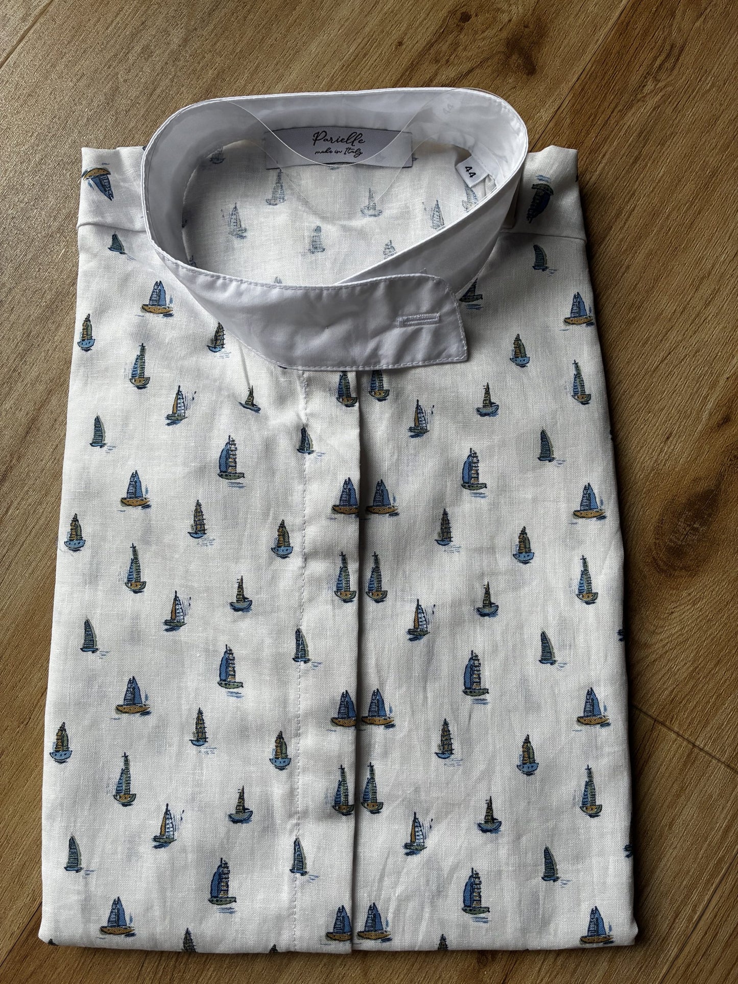 Parielle Short Sleeve Shirt Sail Boats