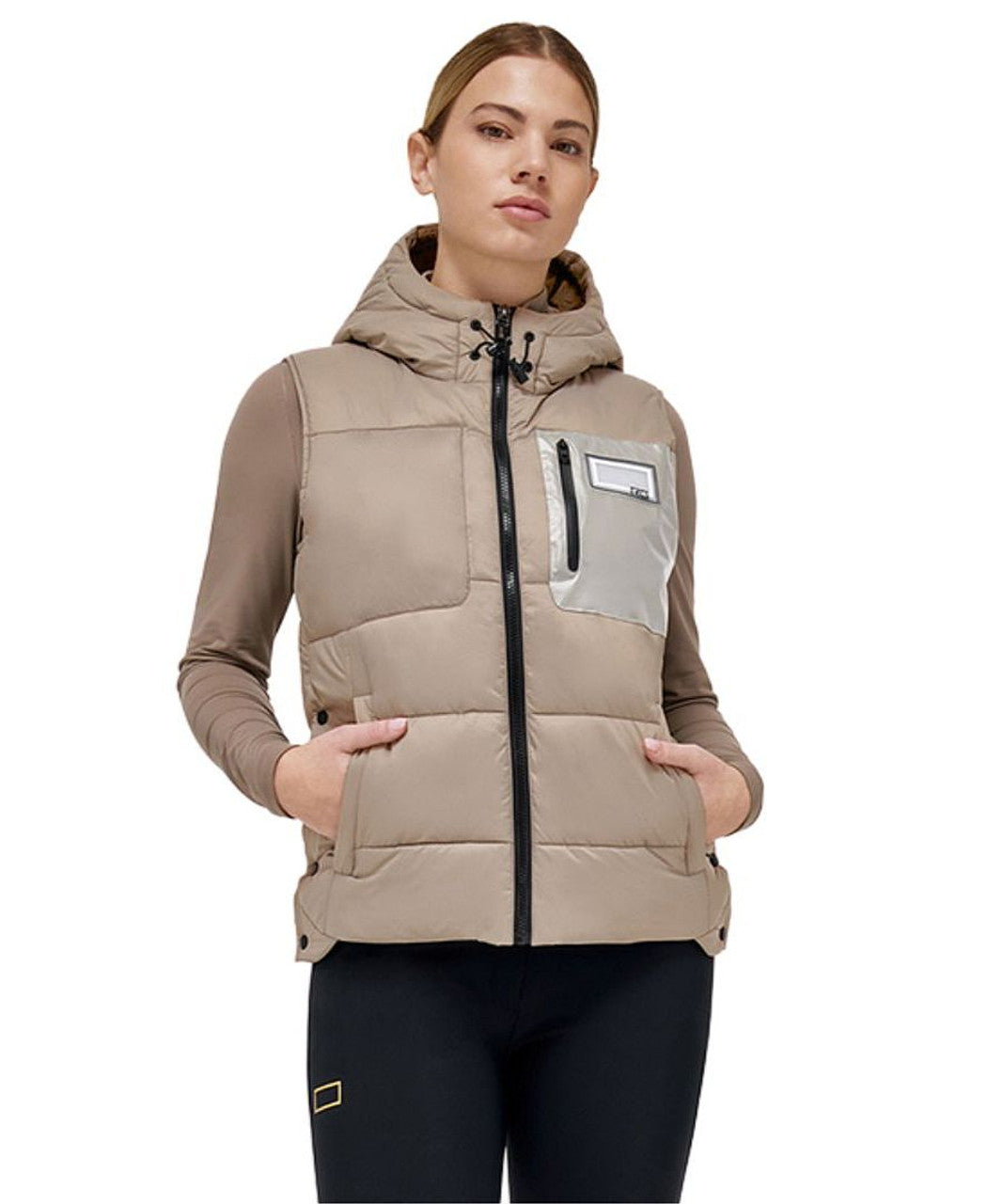 RG Nylon Quilted Hooded Puffer Vest