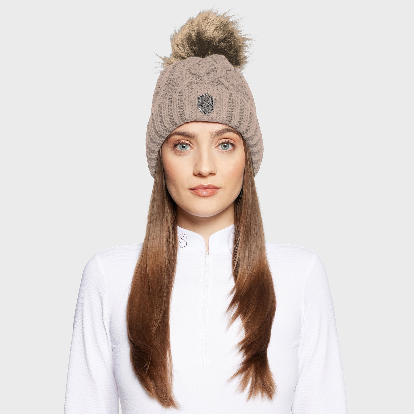 Samshield Nora Crystal Beanie with Pompom - Luxe EQ