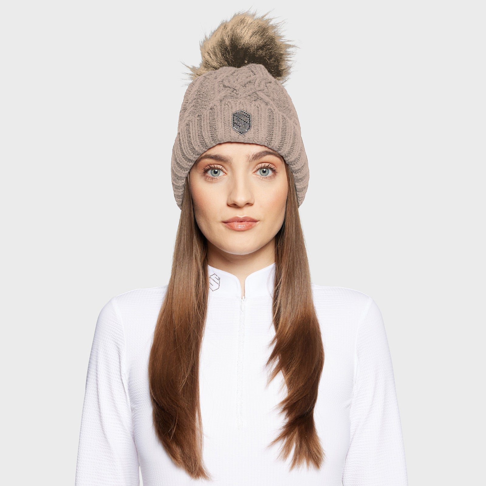 Samshield Nora Crystal Beanie with Pompom - Luxe EQ