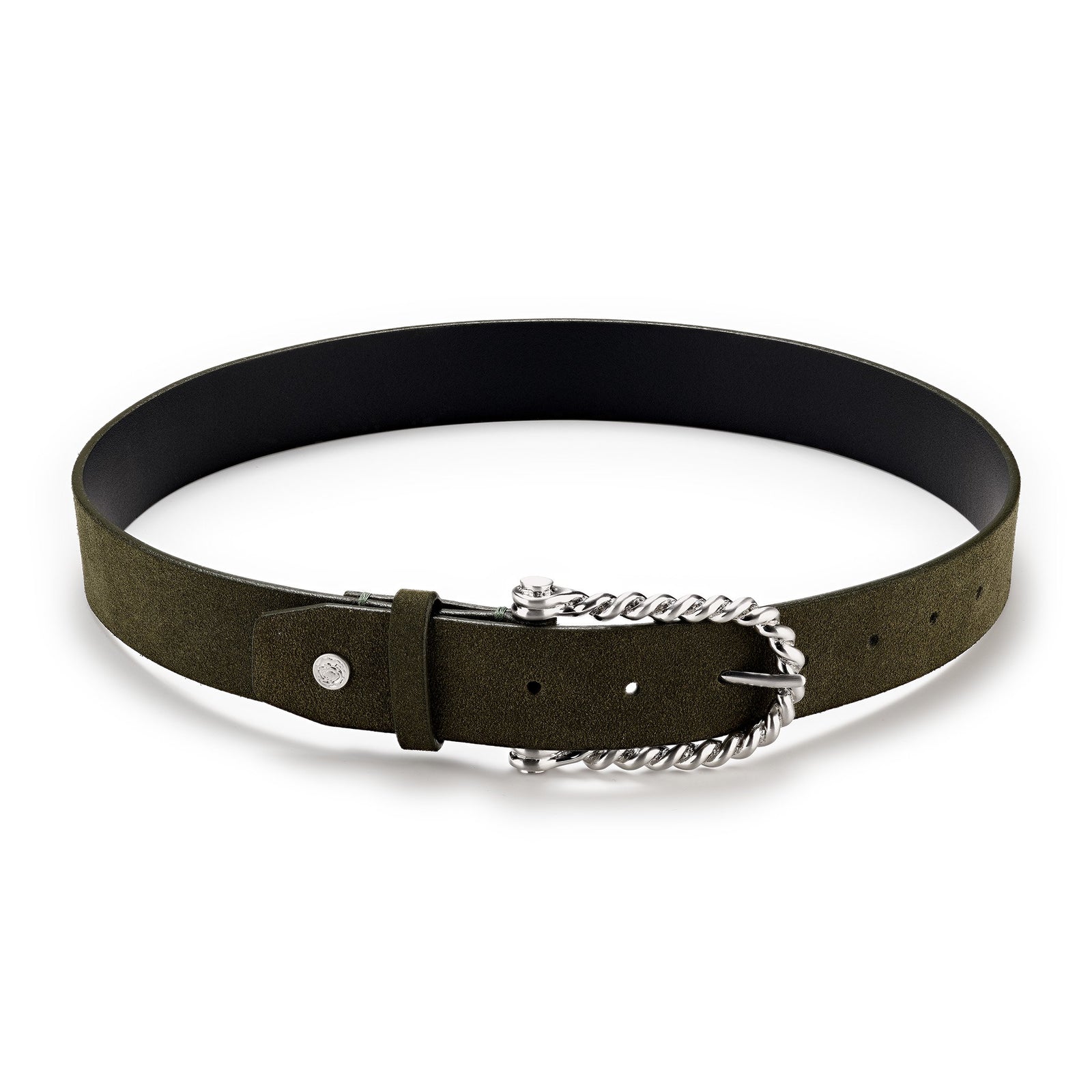 Hannah Childs Twisted Bit Belt Forest Suede - Luxe EQ