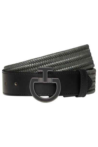Cavalleria Toscana Woven Leather CT Buckle Belt Womens