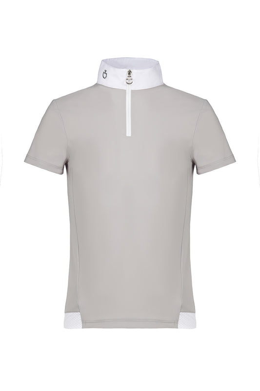 Cavalleria Toscana Young Rider Polo Grey/White - Luxe EQ