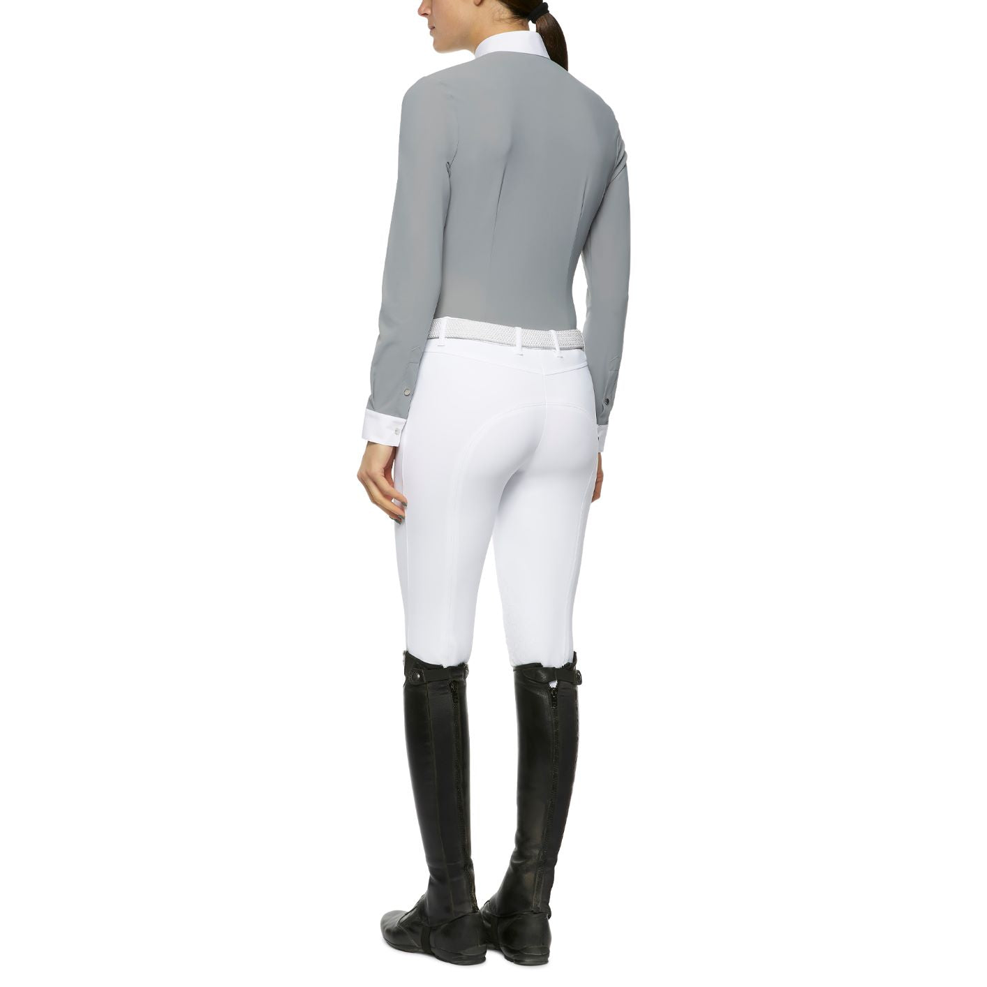 Cavalleria Toscana Pleated L/S Jersey Competition Polo