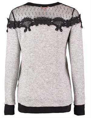 Esqualo Lace Topped Sweater - Luxe EQ