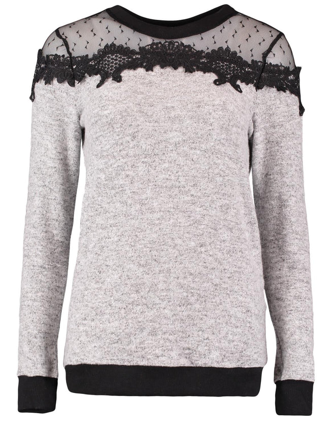 Esqualo Lace Topped Sweater - Luxe EQ