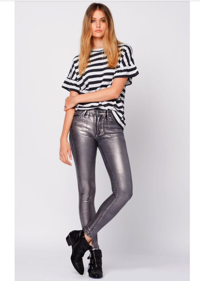 Black Orchid Denim GISELE HIGH RISE SKINNY WITH FOIL - UP THE AMP - Luxe EQ