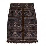 Esqualo Embroidered Skirt Bronze - Luxe EQ