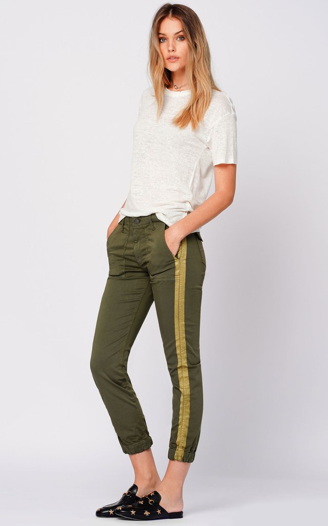 Black Orchid Denim Noel Military Jogger Army Green - Luxe EQ