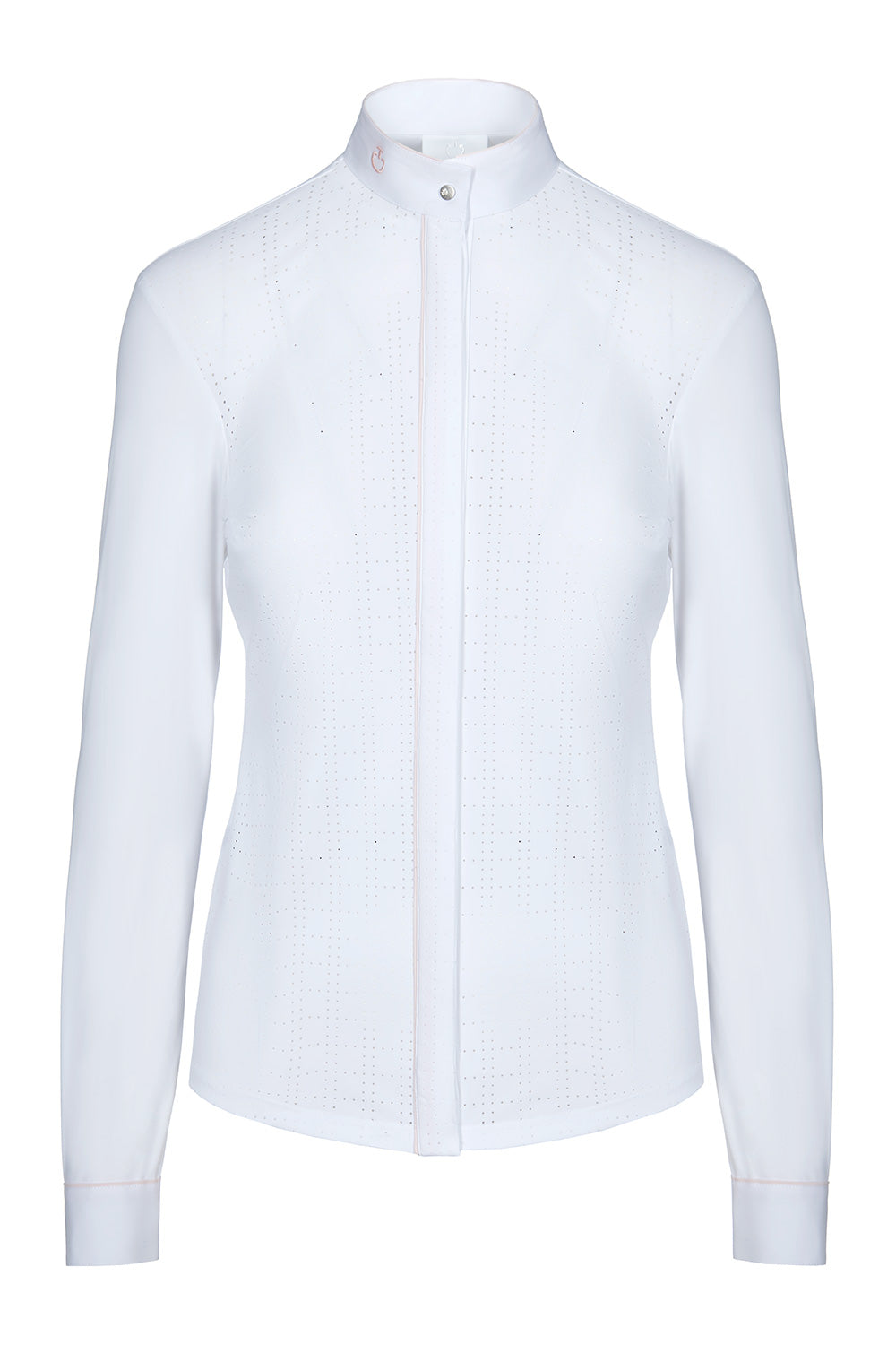 Cavalleria Toscana Perforated Competition Shirt with Piping - Luxe EQ