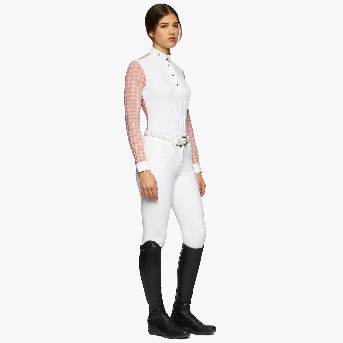 Cavalleria Toscana Pleated L/S Jersey Competition Polo