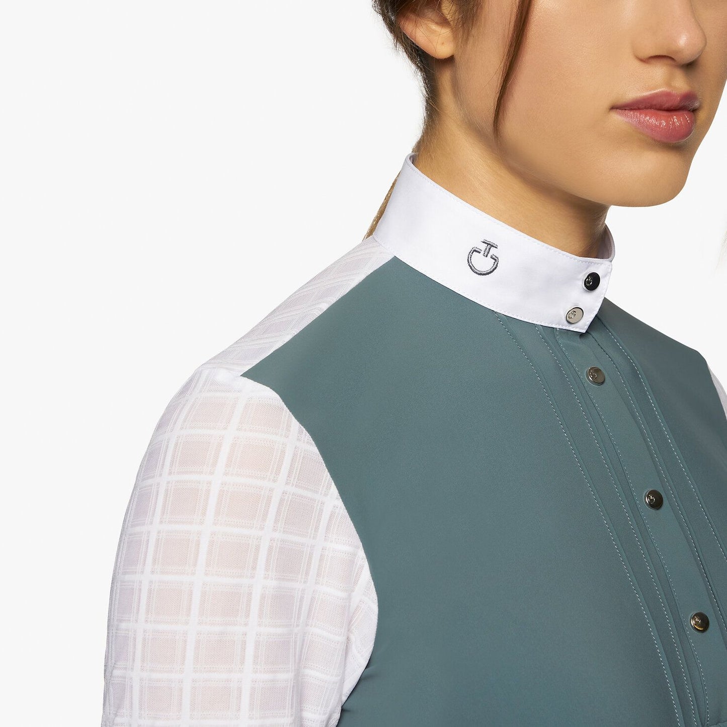 Cavalleria Toscana Pleated L/S Jersey Competition Polo