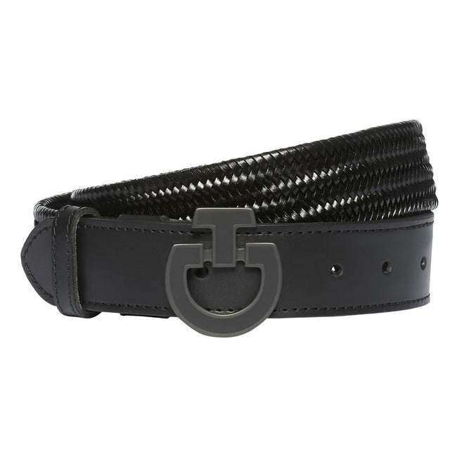 Cavalleria Toscana Woven Leather CT Buckle Belt Womens
