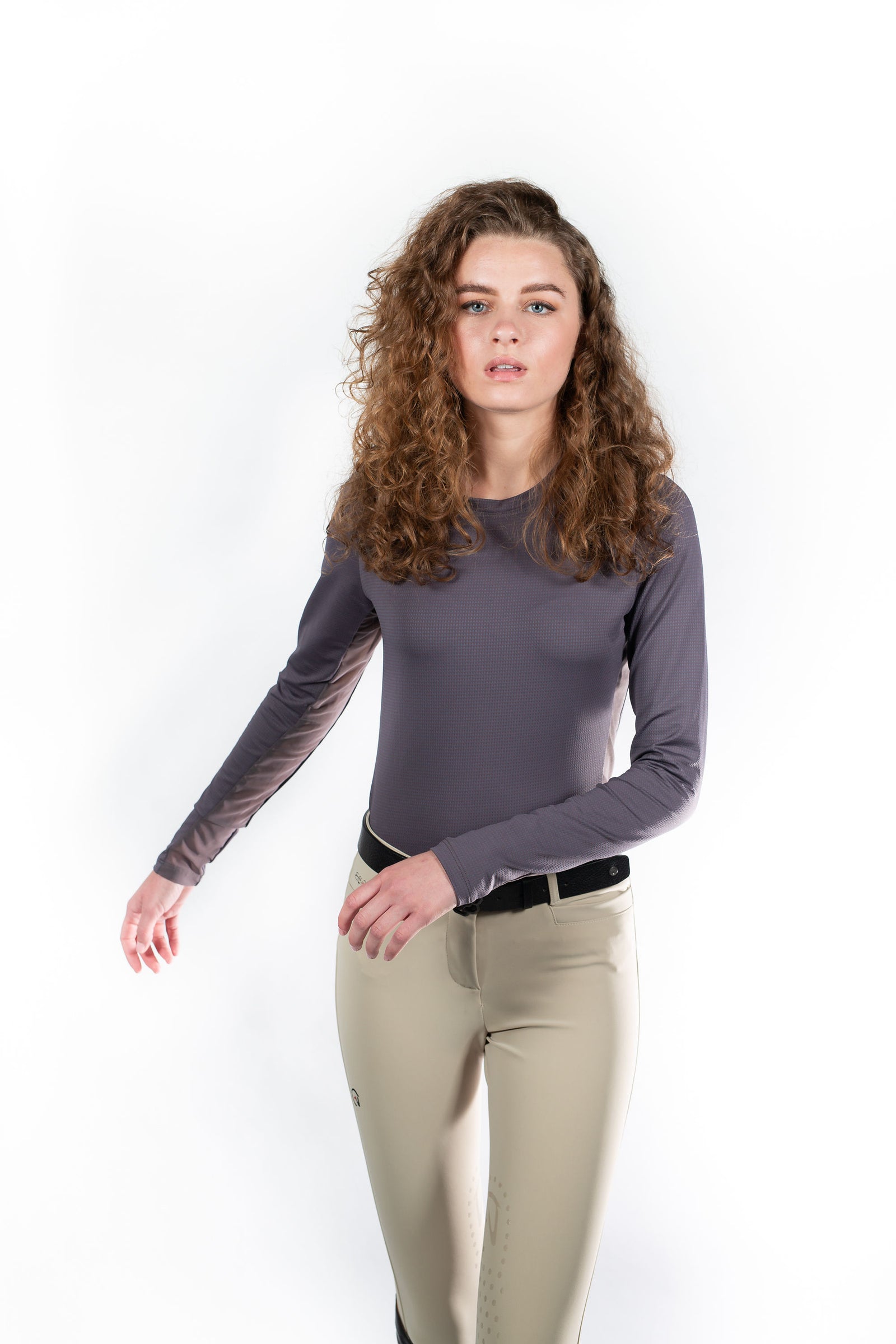 Hannah Childs Janelle Long Sleeve Mesh Tee - Luxe EQ