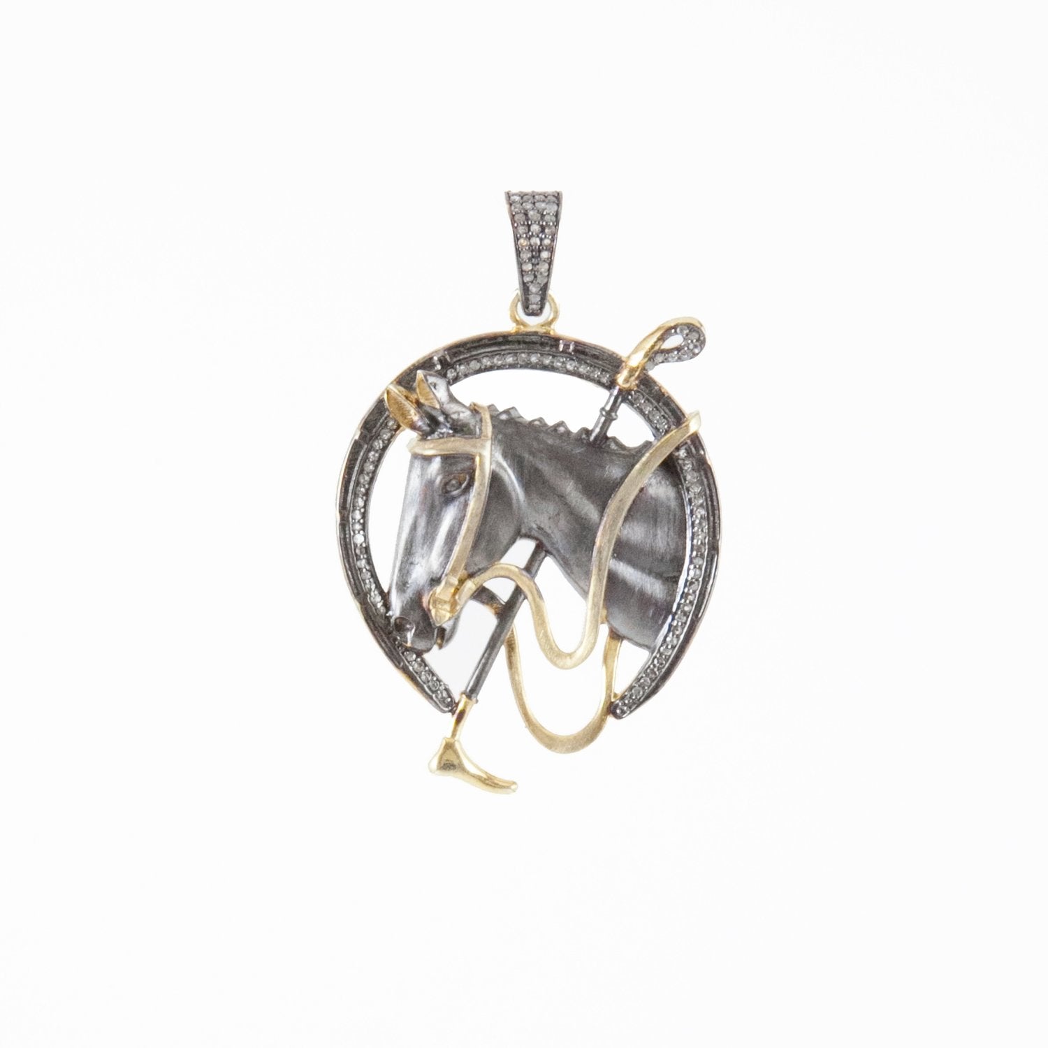 Harvest Jewels Horse Head and Crop Pendant - Luxe EQ