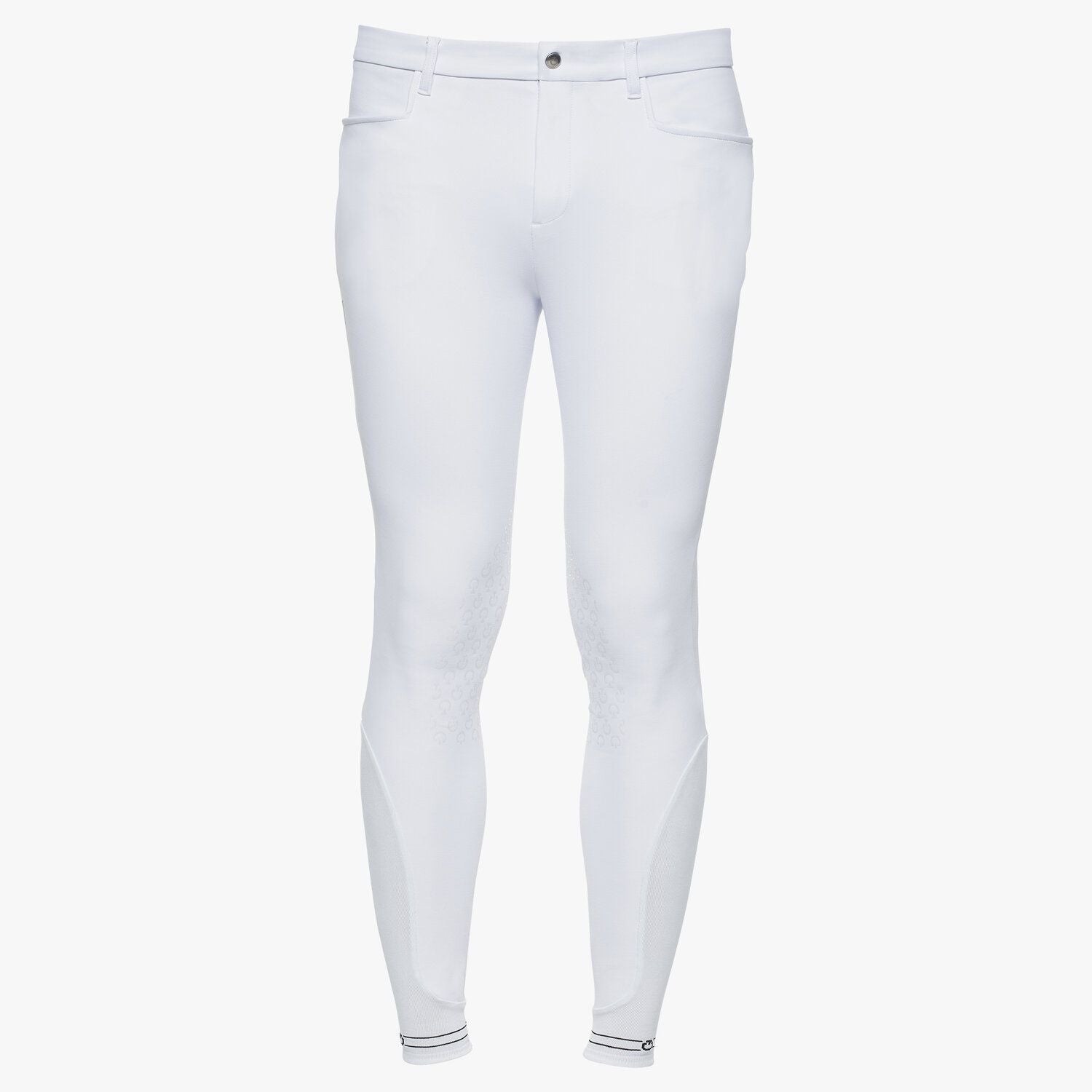 Cavalleria Toscana Men's New Grip System Breeches with Logo Tape White