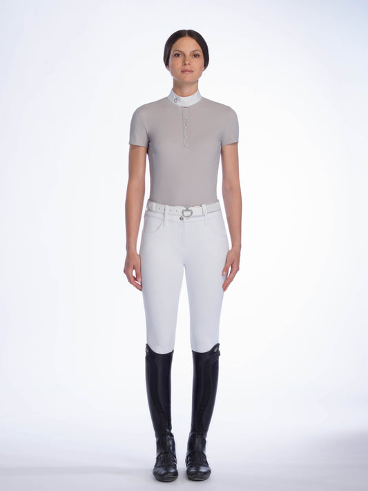 Cavalleria Toscana Sheer Rib Knit S/S Polo - Luxe EQ